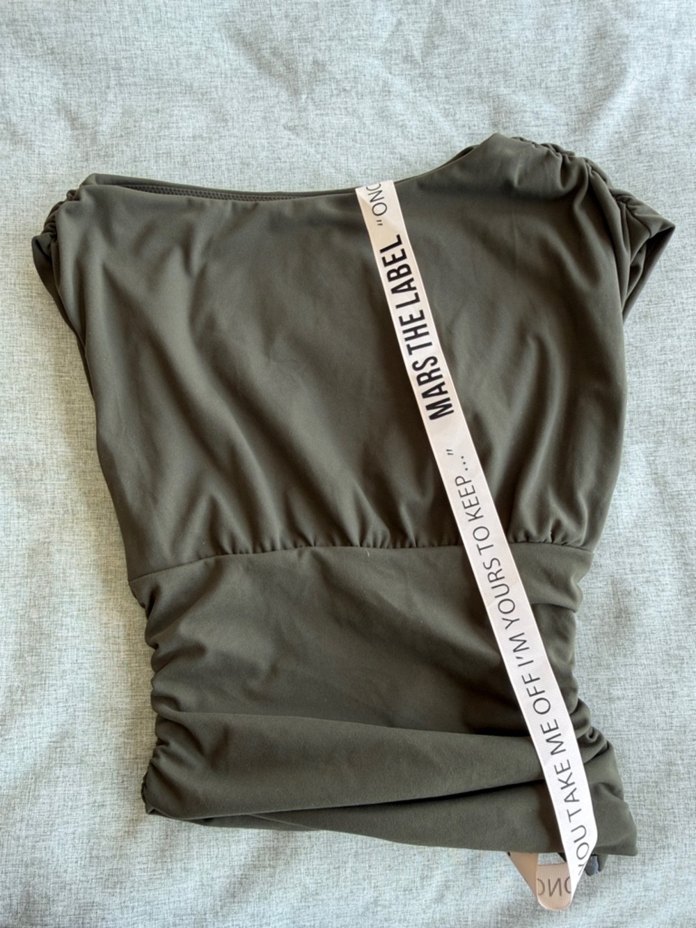 MARS THE LABEL Olive Ruched Women's Tunic Top